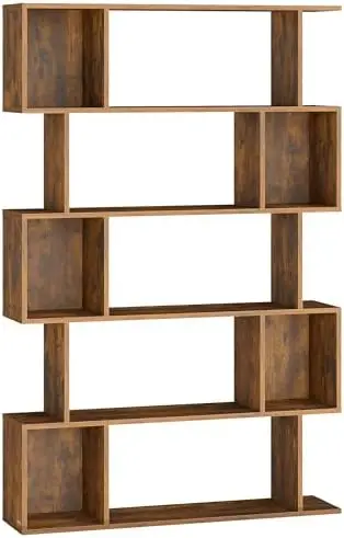 5-Tier Bookcase, Open Storage, 35.4 x 9.4 x 62.6 Inches