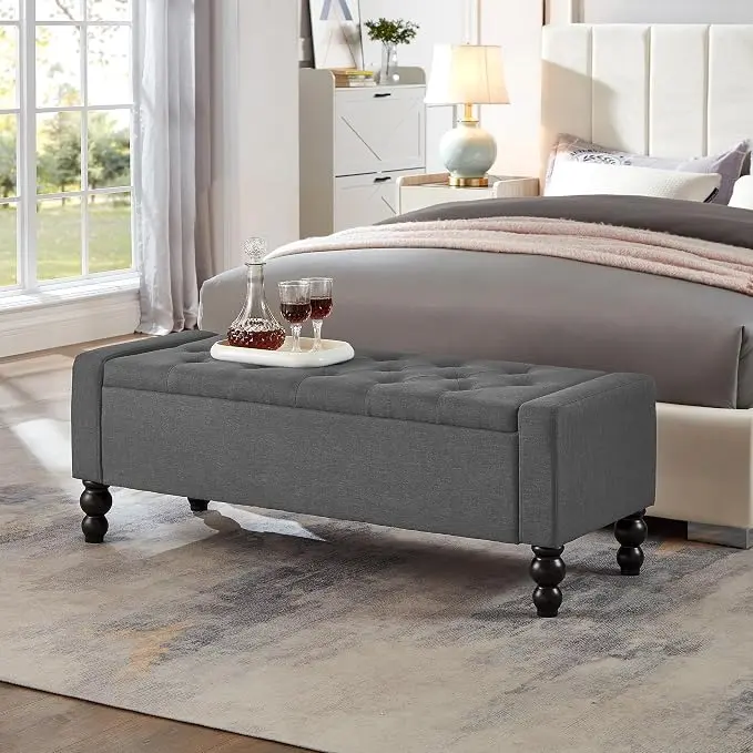 50" W Storage Ottoman Bench
