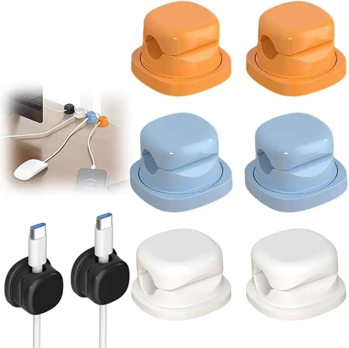 6 Pack Cord Organizer Holder, 2026 New Adjustable Cable Organizer Clips