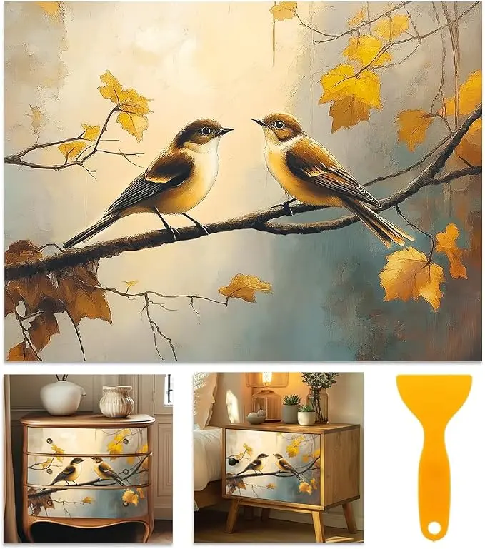 6 Sheets Birds Rub on Transfers