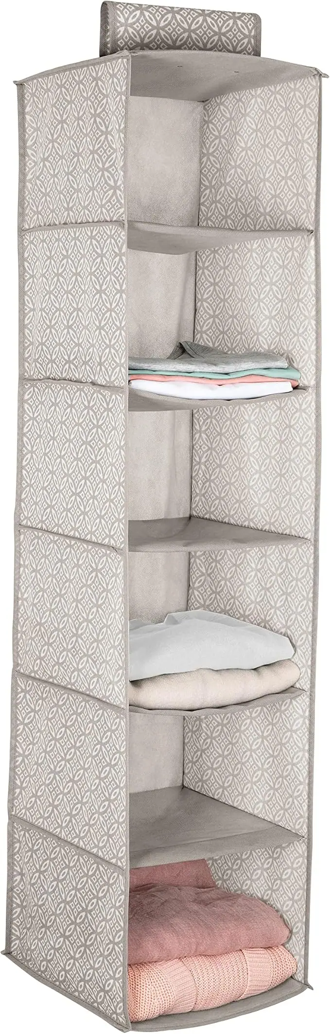 6 Shelf Boho Closet Organizer | Dimensions