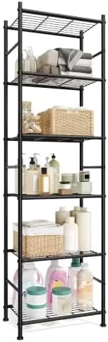 6-Tier Wire Shelving Unit, Steel Storage Rack, Easy Assembly