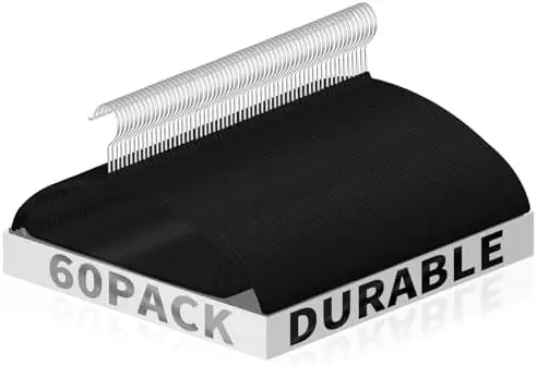 60 Pack Black Velvet Hangers