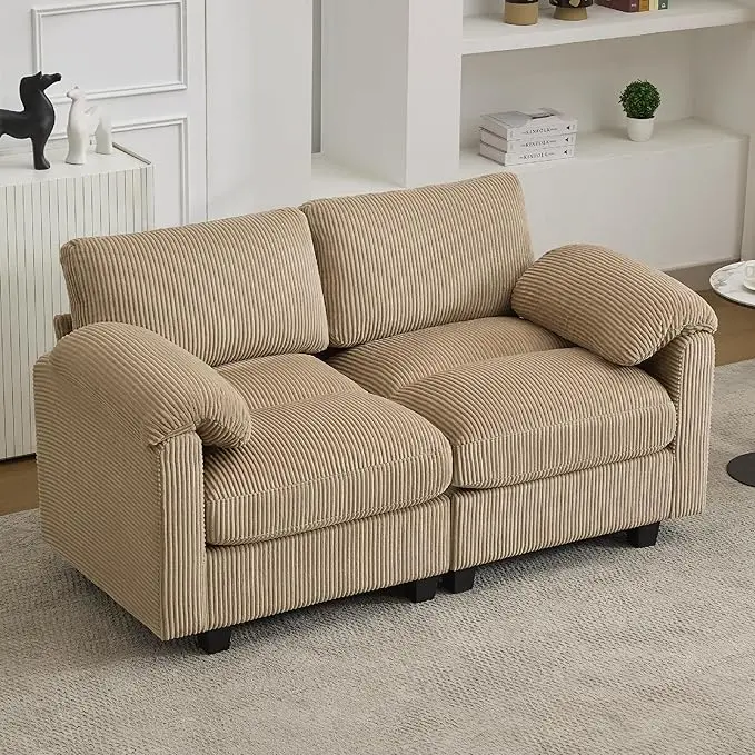 61'' Modular Loveseat Sofa, Extra Deep Seat Cloud Couch