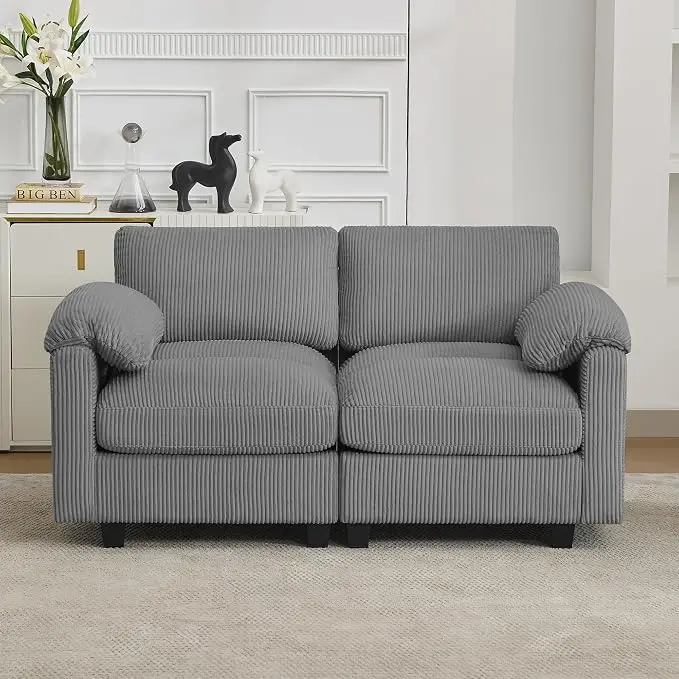 61'' Modular Loveseat Sofa, Extra Deep Seat Cloud Couch
