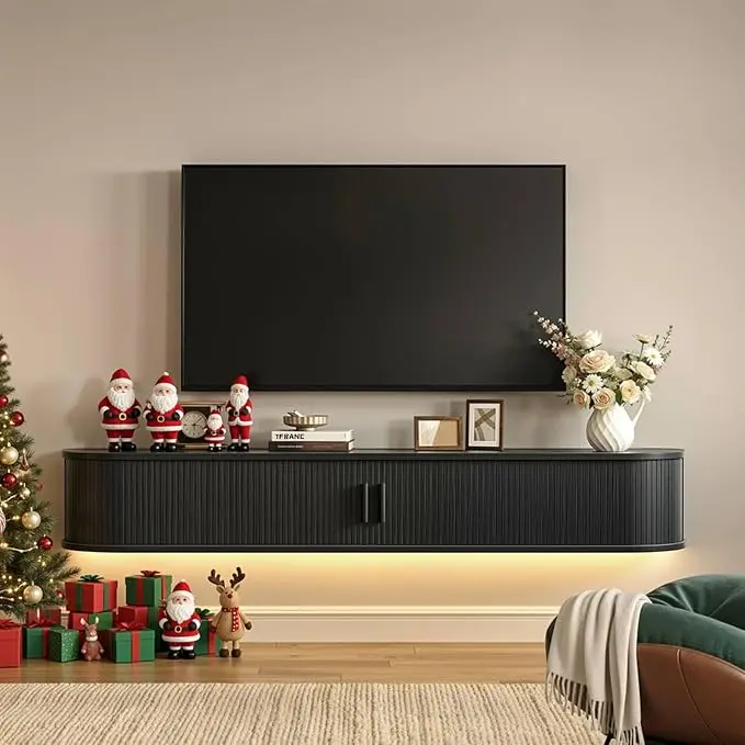 63" Floating TV Stand with Power Outlet
