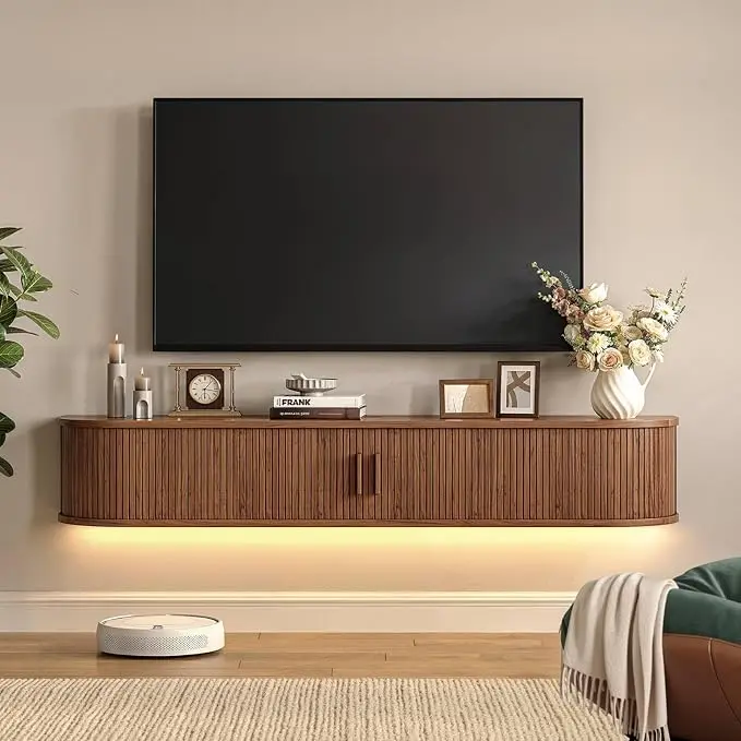 63" Floating TV Stand with Power Outlet