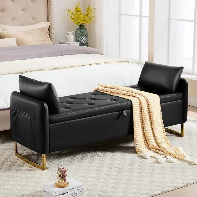 65" End of Bed Storage Bench, Modern Storage Benches