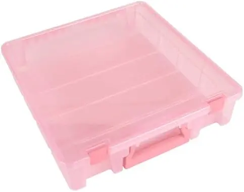 6955RK Super Satchel 1-Compartment Box, Art & Craft Organizer, 1-Pack, Translucent Blush