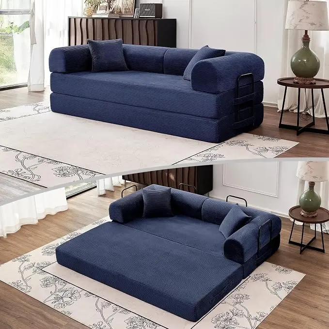 79'' Convertible Sleeper Sofa Bed, 5 in 1 Folding Floor Couch