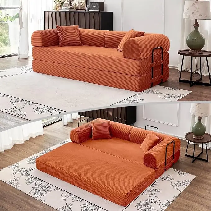 79'' Folding Sofa Bed, Convertible Sleeper Couch