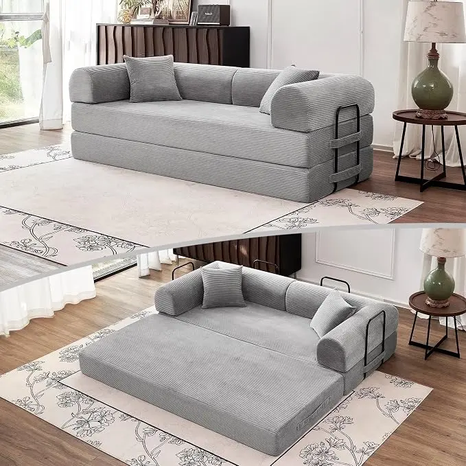 79'' Sleeper Couch Bed, 5 in 1 Convertible Floor Sofa, Folding Modular Couch