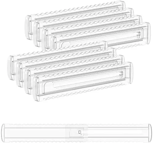 8 Pack 2.36" High Shallow Drawer Dividers, 12.5"-21.3" Expandable