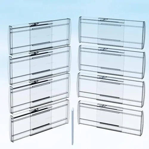 8 Pack 6" High Clear Adjustable Drawer Dividers Clothes,Expandable 12-20"