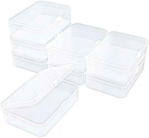 8 Pack Rectangular Clear Plastic Storage Containers