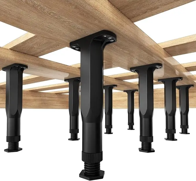 8 PCS Adjustable Bed Frame Support Legs, Frame Center Slats Heavy Support Leg