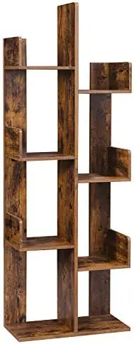 8-Tier Bookcase, Open Storage, 19.7 x 9.8 x 55.1 Inches