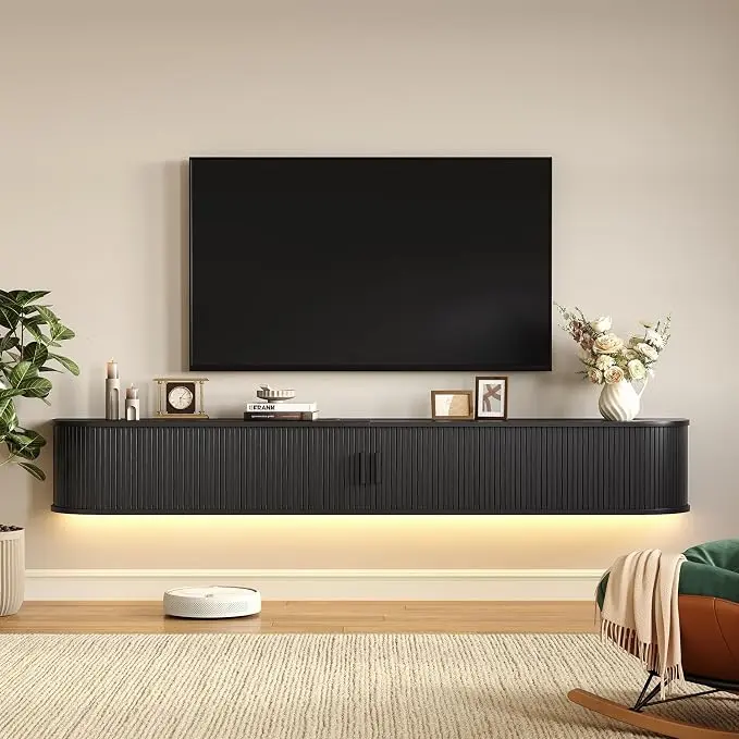 80" Floating TV Stand with Power Outlet