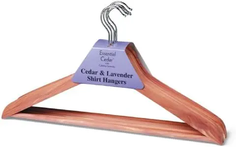 84508 Basic Cedar and Lavender Hangers with Bar, Set of 5