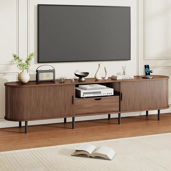 86.6" Mid-Century TV Stand