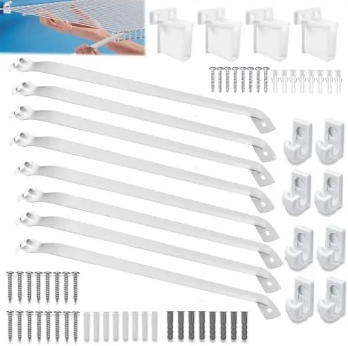 8PCS 12 Inch Wire Shelf Brackets, Wire Shelving Support Brackets