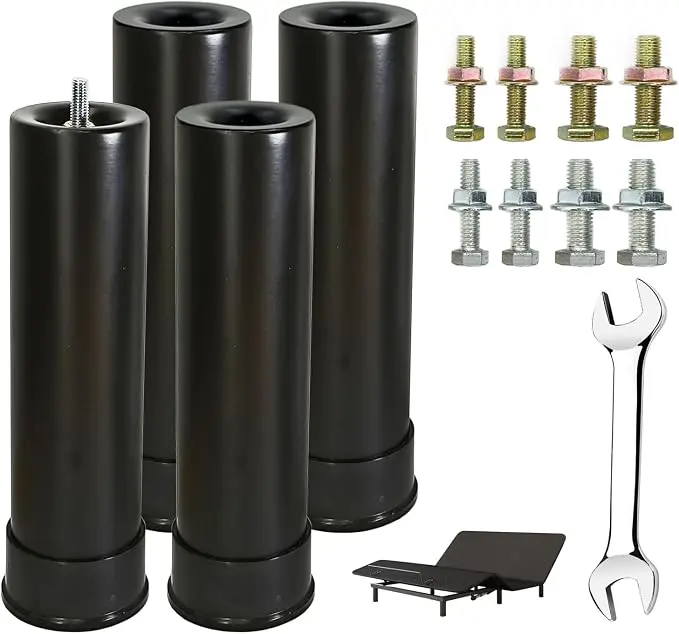 9 Inch Metal Adjustable Bed Base Frame Leg Replacement Heavy Duty Extra Height
