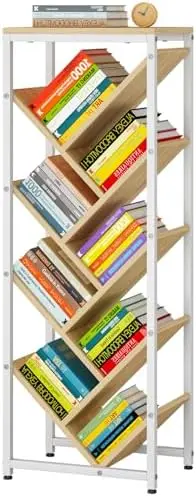 9 Tier Tree Bookshelf with Top Shelf,Natural TBC002N