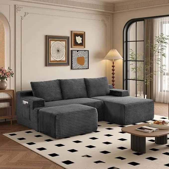 96" Sectional Couches for Living Room Cloud Couch Sofa
