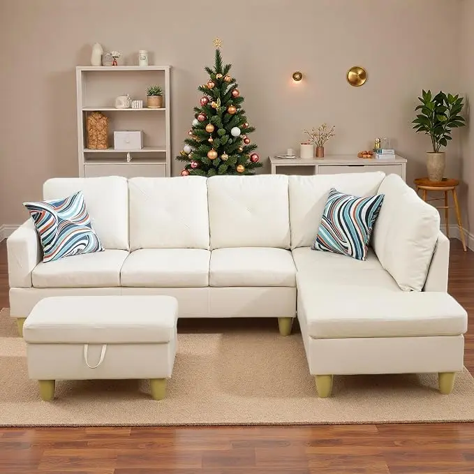 97.5" L Shaped Couch Set, Modular Sectional Couches