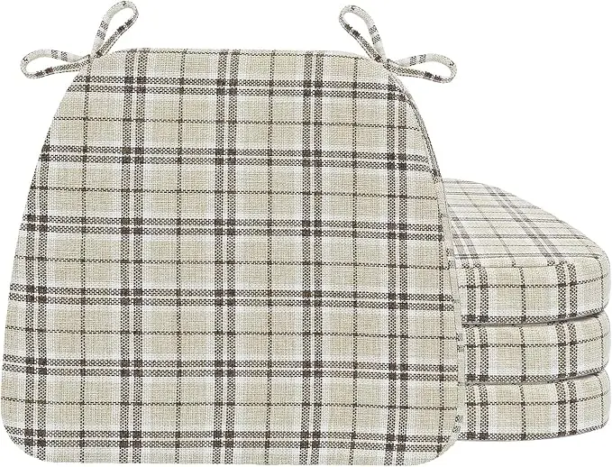 AAAAAcessories D-Shaped Chair Cushions, Machine-Washable Cover
