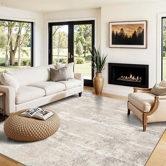 Abstract 8x8 Washable Area Rug