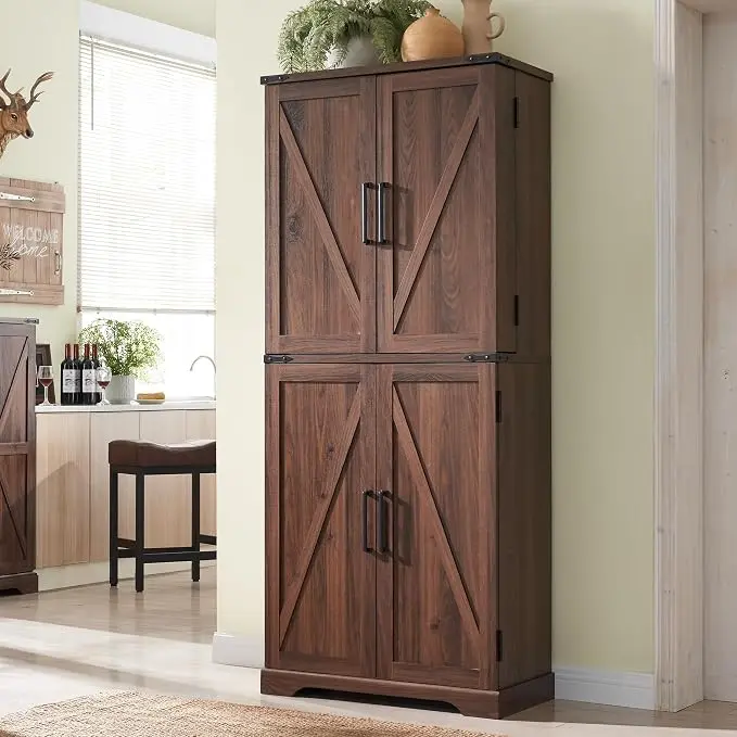 ACCOHOHO 72" Tall Kitchen Pantry, Farmhouse Storage Cabinet