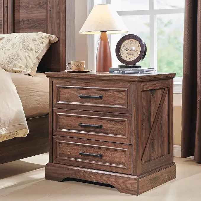 ACCOHOHO Farmhouse Nightstand