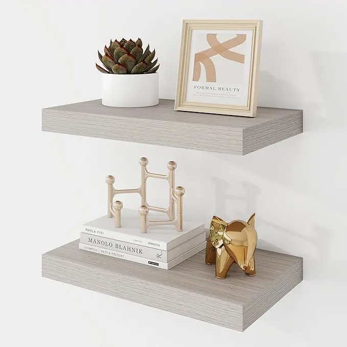 Acovy 16 Inch Floating Shelves, 9.3" Deep Floating Shelf Wall Mounted, Rustic