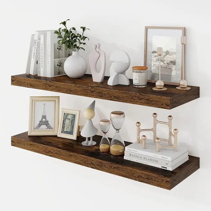 Acovy 30 Inch Floating Shelves, 9.3" Deep Floating Shelf Wall Mounted, Rustic