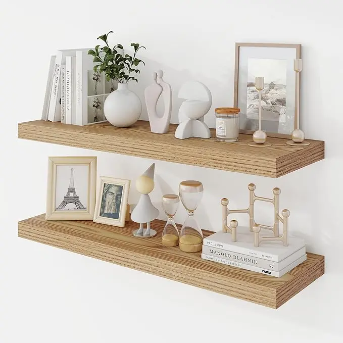 Acovy 30 Inch Floating Shelves, 9.3" Deep Floating Shelf Wall Mounted, Rustic
