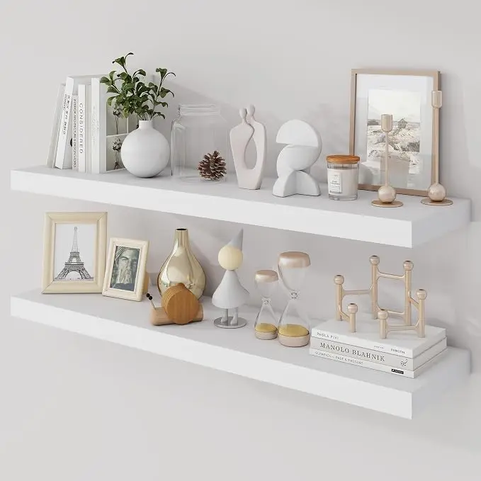 Acovy 36 Inch Floating Shelves, 9.3" Deep Floating Shelf Wall Mounted, Rustic