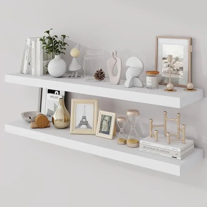 Acovy 40 Inch Floating Shelves, 9.3" Deep Floating Shelf Wall Mounted, Rustic