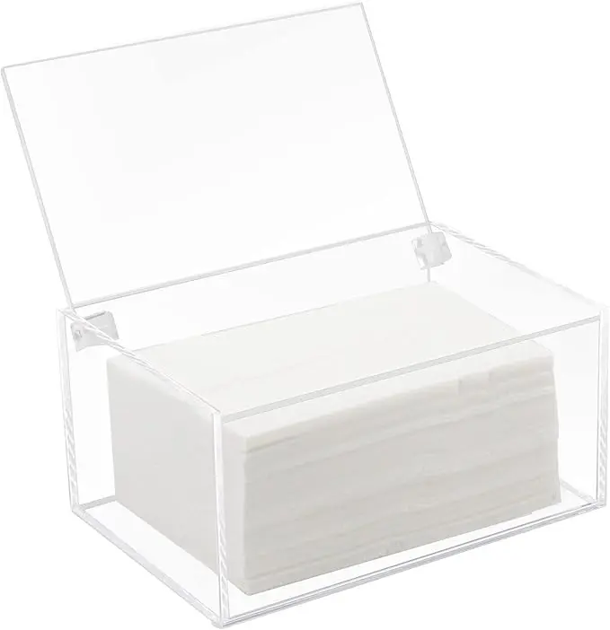 Acrylic Laundry Dryer Sheet Holder, Clear Dryer Sheets Container with Lid for Laundry Room, Clear