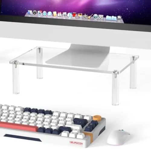 Acrylic Monitor Stand Riser 14X7.8 Clear Computer Stand Riser
