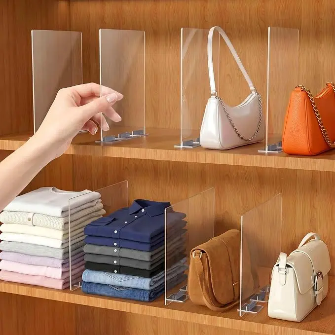 Acrylic Shelf Dividers for Closet Organization