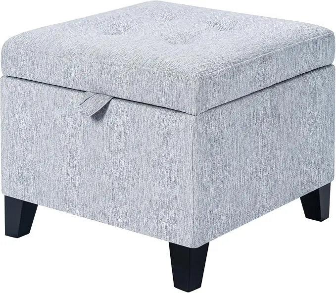 Adeco 18-inch Linen Storage Ottoman