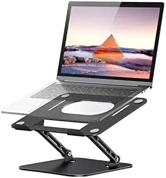Adjustable Aluminum Laptop Stand, Ergonomic Riser for 11-16" Laptops