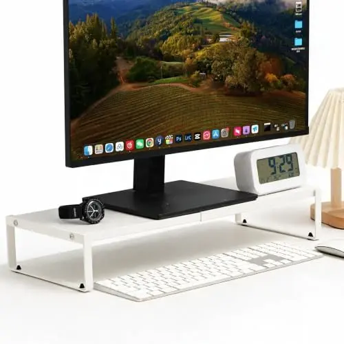 Adjustable Ergonomic Monitor Stand, Sturdy Metal Computer Riser
