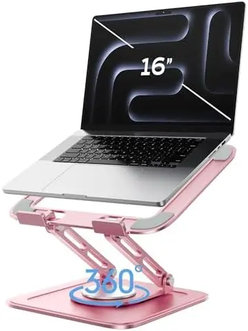Adjustable Laptop Stand, Computer Stand with 360 Rotating Base