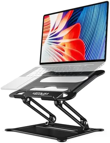 Adjustable Laptop Stand for Desk, 10-15.6“ Laptop Riser, Black