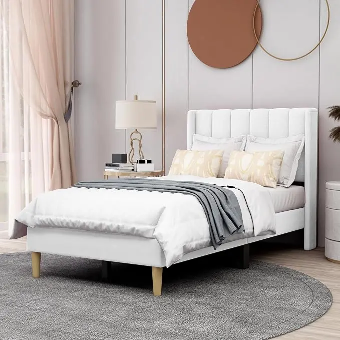 AGARTT Upholstered Platform Bed Frame Twin Size