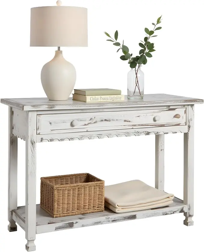 Alaterre Furniture Rustic Country Cottage Console Table