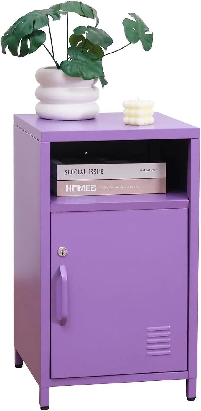 ALBAD Compact Metal Nightstand