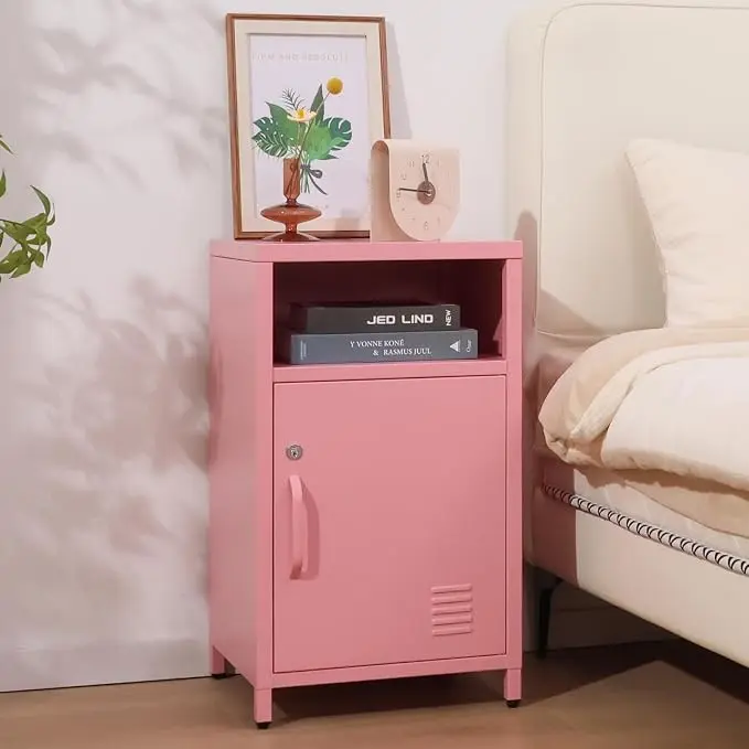 ALBAD Compact Metal Nightstand